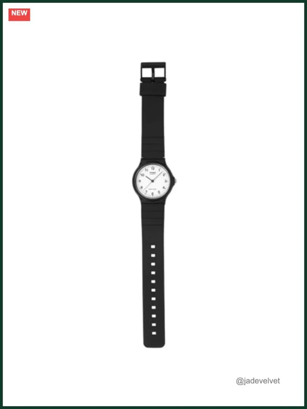 Casio Quartz Analog Watch Water Resistant Resin Band 34mm